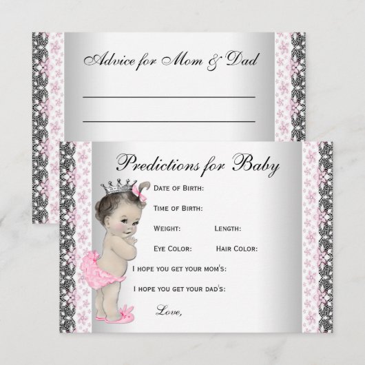 Voorspellingen en advies voor ouderlijk Baby showe (Voorkant / Achterkant)