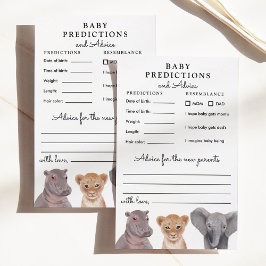 Voorspellingen en advies voor safari-babydieren