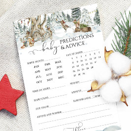 Voorspellingen en advies Woodland Baby shower Game