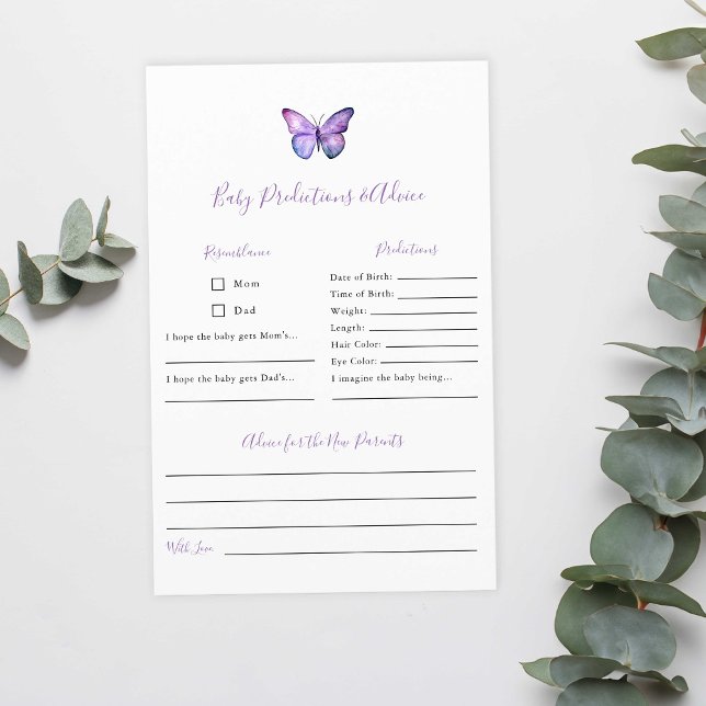 Voorspellingen en adviezen vlindervliegers Baby sh (Creator heeft geüpload)