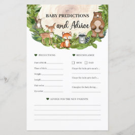 Voorspellingen en adviezen voor Baby van bosbouwhu