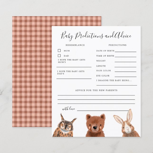 Voorspellingen en adviezen voor Baby van bossen (Voorkant / Achterkant)