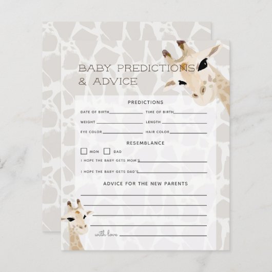 Voorspellingen en adviezen voor Baby van moeder en (Voorkant / Achterkant)