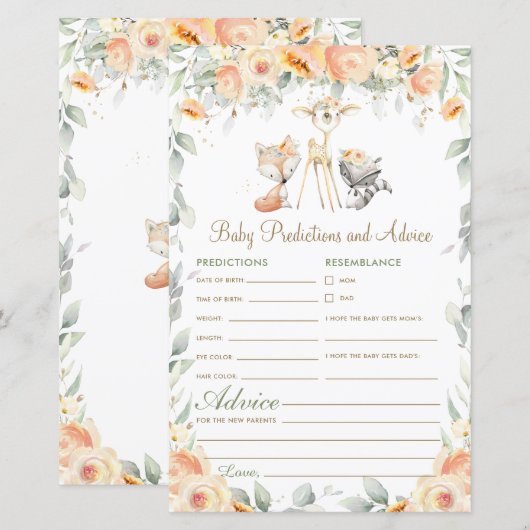 Voorspellingen en adviezen voor Baby van Woodland  (Voorkant / Achterkant)