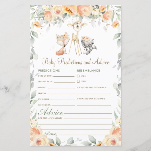 Voorspellingen en adviezen voor Baby van Woodland  (Voorkant)