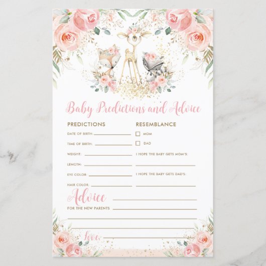 Voorspellingen en adviezen voor Baby van Woodland  (Voorkant)