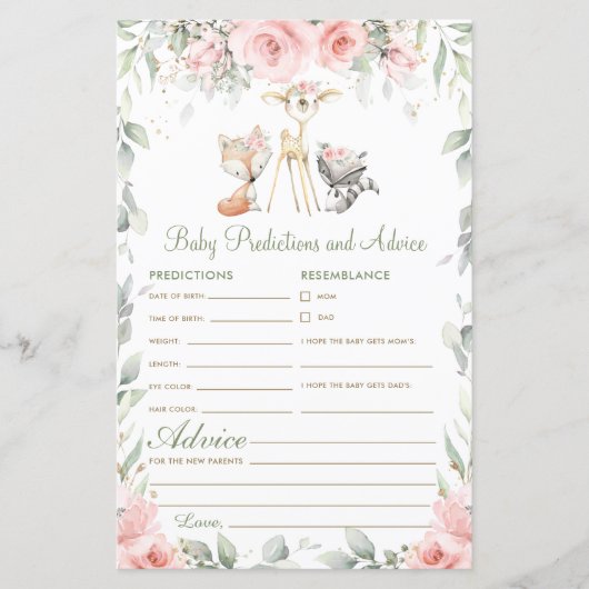 Voorspellingen en adviezen voor Baby van Woodland  (Voorkant)