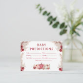 Voorspellingen Herfst Pompoen Baby shower Game Kaa Informatiekaartje (Staand voorkant)