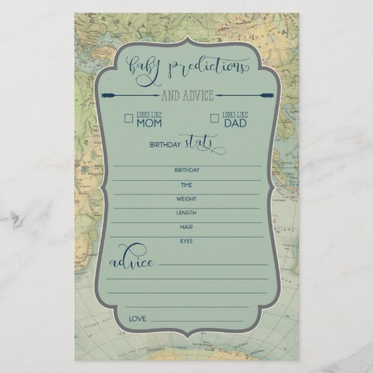 Voorspellingen van de Baby van het Baby shower van (Voorkant)