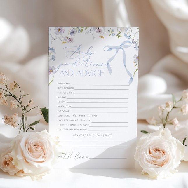 Voorspellingen voor baby Floral Blue Bow baby show (Creator heeft geüpload)