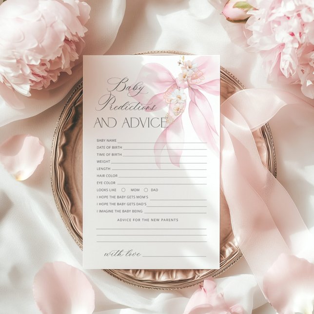 Voorspellingen voor baby Floral Pink Bow baby show (Creator heeft geüpload)