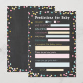Voorspellingen voor Baby Gender Reveal Game Activi Kaart (Voorkant / Achterkant)