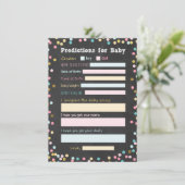 Voorspellingen voor Baby Gender Reveal Game Activi Kaart (Staand voorkant)