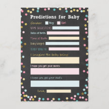 Voorspellingen voor Baby Gender Reveal Game Activi
