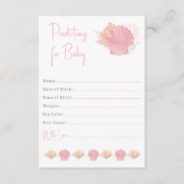 Voorspellingen voor baby Girl Informatiekaartje