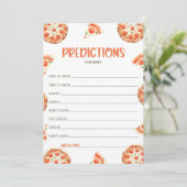 Voorspellingen voor Baby Kaart, Pizza Baby shower  Kaart (Staand voorkant)