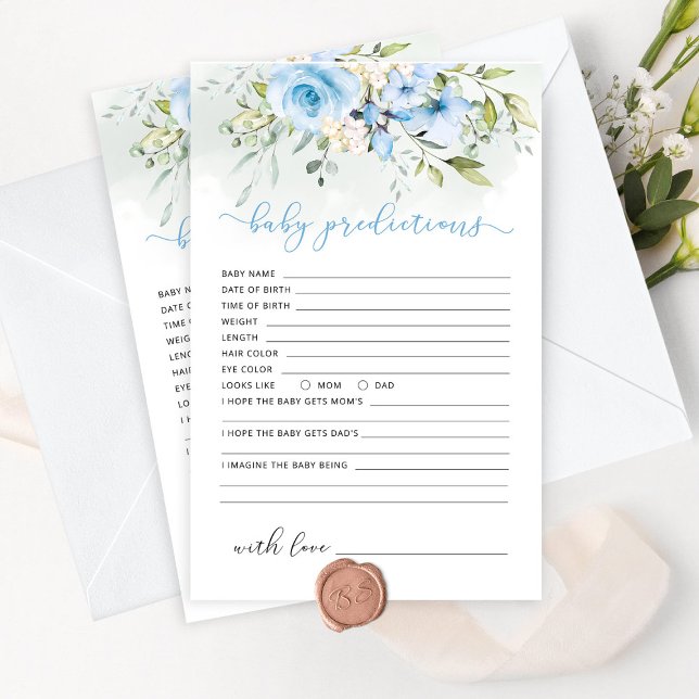 Voorspellingen voor baby tijdens babyborrel met bl (Creator heeft geüpload)