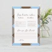 Voorspellingen voor Blue Gingham en Brown Shower B Kaart (Staand voorkant)