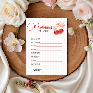 Voorspellingen voor Cherry Coquette Baby Shower Kaart