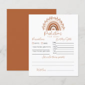 Voorspellingen voor de Baby-kaart, Boho Rainbow Ga (Voorkant / Achterkant)