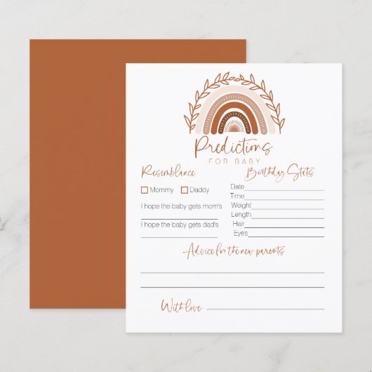 Voorspellingen voor de Baby-kaart, Boho Rainbow Ga