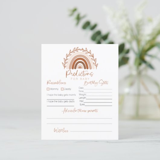 Voorspellingen voor de Baby-kaart, Boho Rainbow Ga (Staand voorkant)