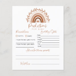 Voorspellingen voor de Baby-kaart, Boho Rainbow Ga