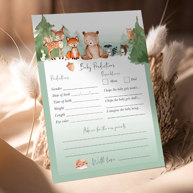 Voorspellingen voor de Baby van Baby shower Woodla (Creator heeft geüpload)