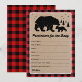 Voorspellingen voor het Baby-Beer Lumberjack Showe Kaart (Voorkant / Achterkant)