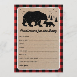 Voorspellingen voor het Baby-Beer Lumberjack Showe Kaart