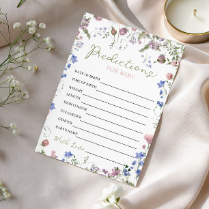 Voorspellingen voor Wildflower Baby Shower Kaart