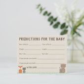 Voorspellingenkaarten voor Woodland-baby voor baby Uitnodiging Briefkaart (Staand voorkant)