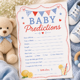Voorspellingkaart voor rode witte & baby kaart