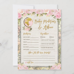Voorspellings- en advieskaart voor Baby shower op  Kaart