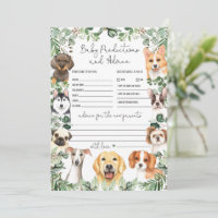 Voorspellings- en advieskaart voor honden Baby sho