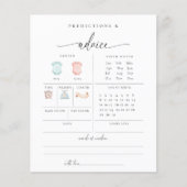 Voorspellingsadvies Baby shower game Kaart (Voorkant)