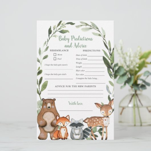 Voorspellingsadvies voor bosvrienden baby (Staand voorkant)