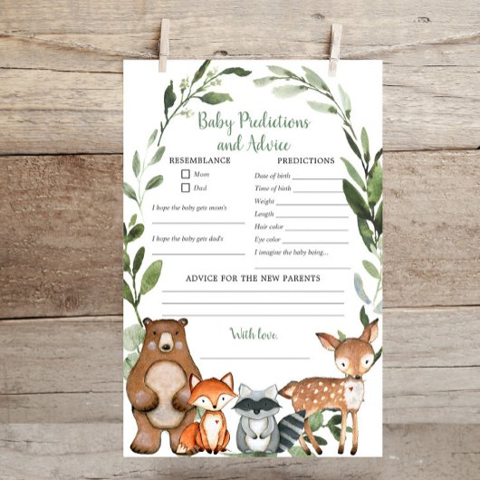 Voorspellingsadvies voor bosvrienden baby