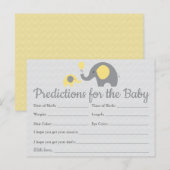 Voorspellingskaarten voor Olifantje Geboortefeest  Uitnodiging Briefkaart (Voorkant / Achterkant)