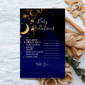 Voorspellingsspel met moonthema's en sterren baby