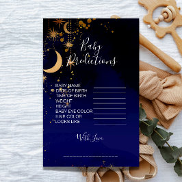 Voorspellingsspel met moonthema's en sterren baby 