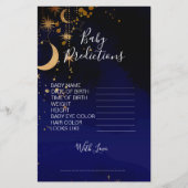 Voorspellingsspel met moonthema's en sterren baby (Voorkant)