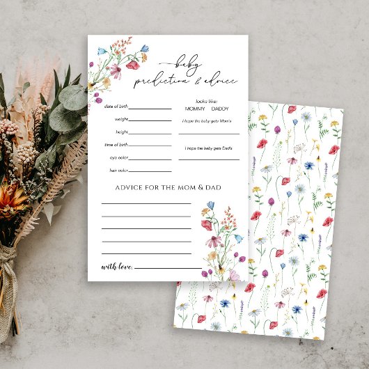 Voorspellingsspel voor wilde bloemen flyer
