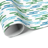 Voorspoedige wolkenbanden in groen en aqua cadeaupapier (Rol Hoek)