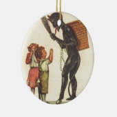 Voorsprong met Krampus Keramisch Ornament (Rechts)