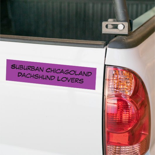 Voorstadscichagoland Dachshund Lovers Bumpersticker (Op Truck)
