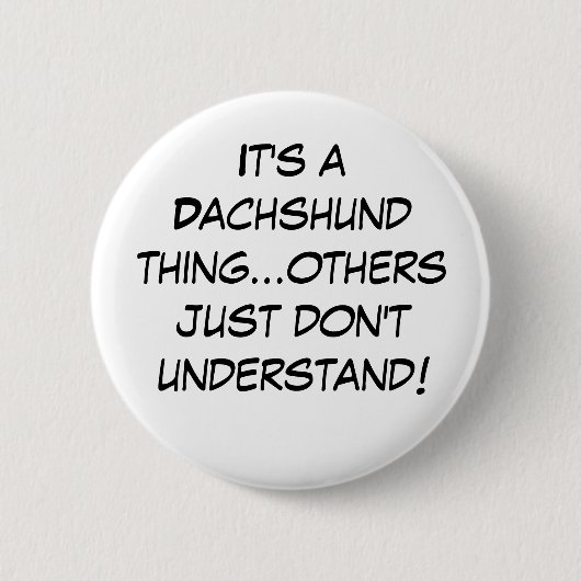 Voorstadscichagoland Dachshund Lovers Ronde Button 5,7 Cm (Voorkant)