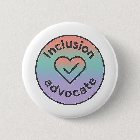 Voorstander van Inclusie Ronde Button 5,7 Cm (Voorkant)