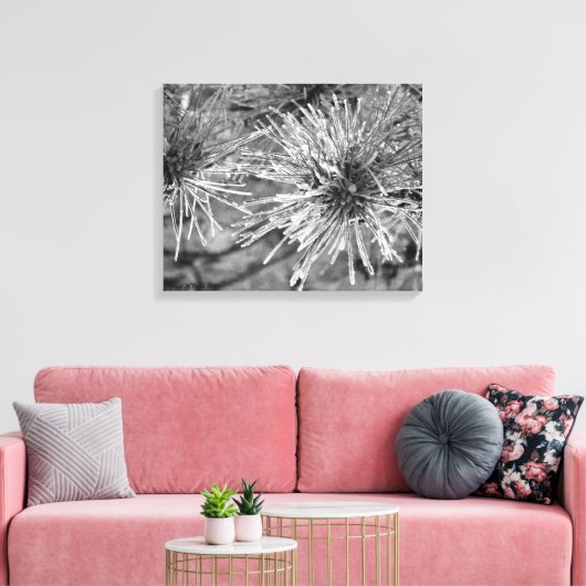 Voorste bedekte naalden canvas afdruk (Insitu (Woonkamer))