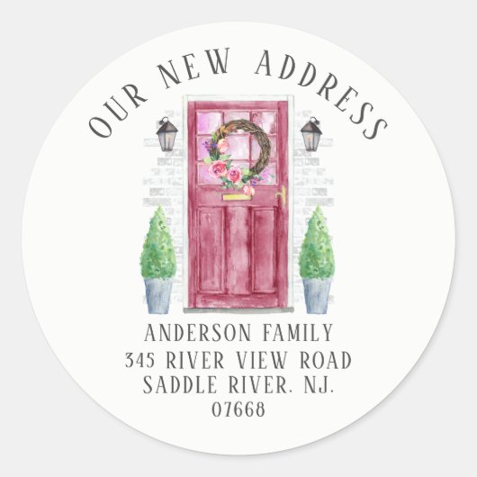 Voorste deur | Nieuwe sticker van label voor thuis (Voorkant)